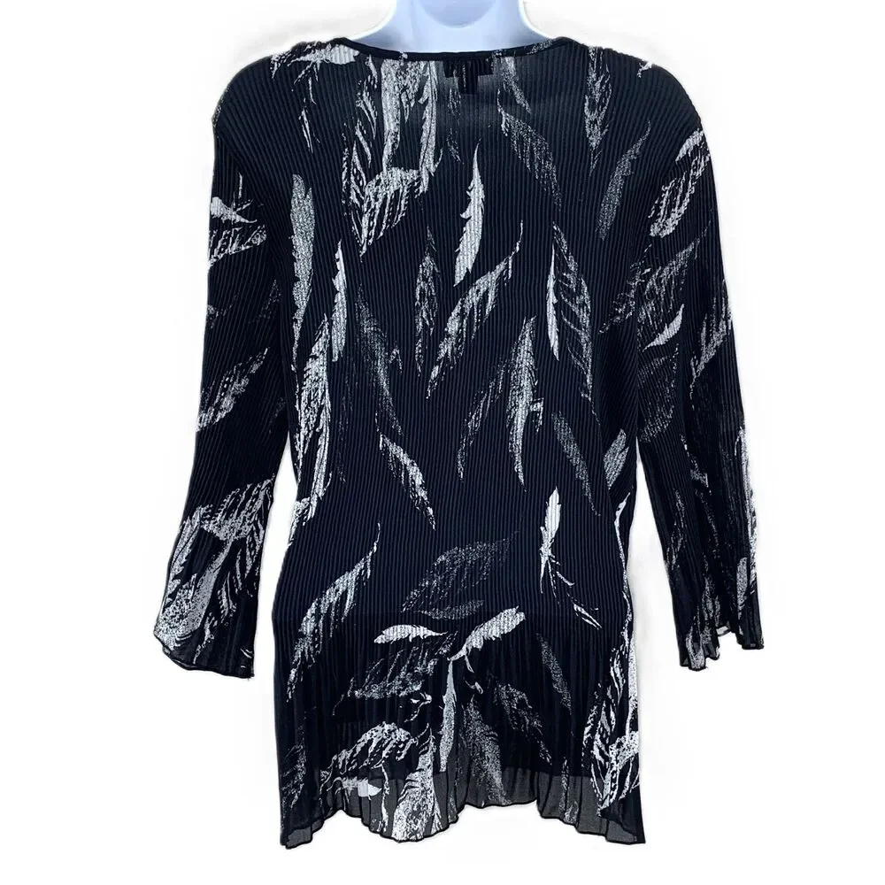 Whimsi Crinkle Top Size XL 3/4 Sleeve Goth Fairy Romantic Witchy Celestial Y2k - Picture 2 of 8